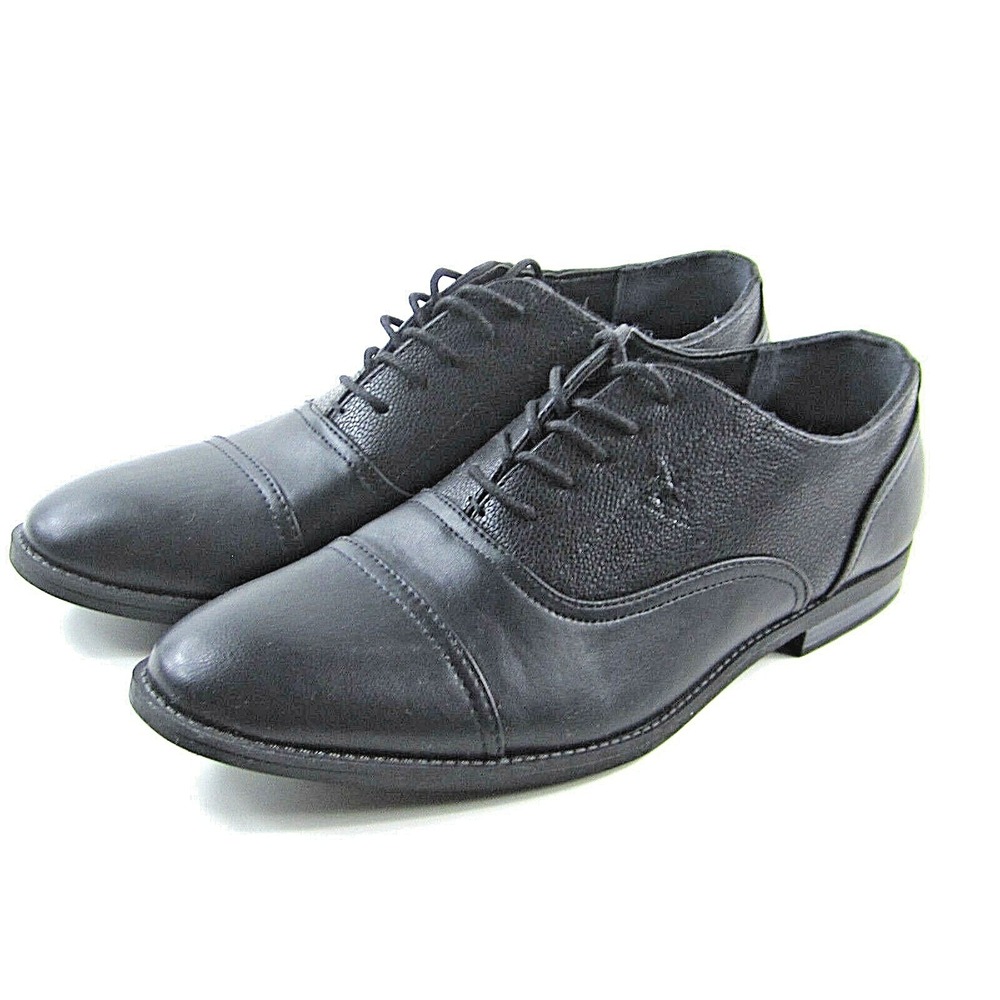 GUESS Oliver Men's Black Cap Toe Oxford Dress Shoes Lace Up Formal Size 9.5 M - Picture 2 of 11